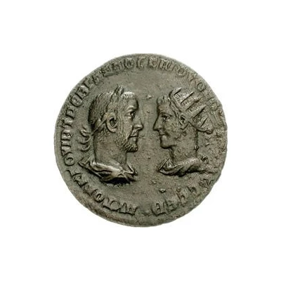 Æ 30 - Trebonianus Gallus and Volusianus Antioch front