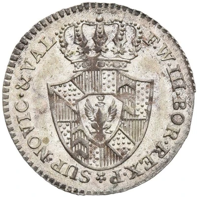 ½ Batzen - Frederick William III écu en pointe front