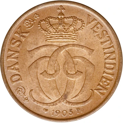 ½ Cent / 2½ Bit - Christian IX front