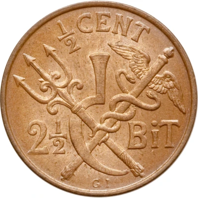 ½ Cent / 2½ Bit - Christian IX back