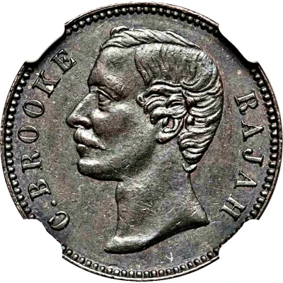 ½ Cent - Charles Brooke Rajah front