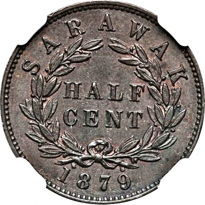 ½ Cent - Charles Brooke Rajah back