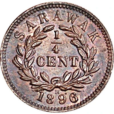 ¼ Cent - Charles J. Brooke Rajah back