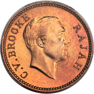 ½ Cent - Charles V. Brooke Rajah front