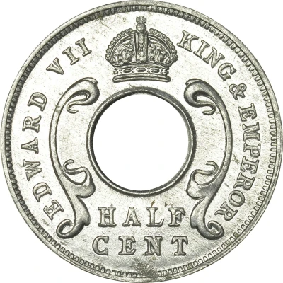 ½ Cent - Edward VII front