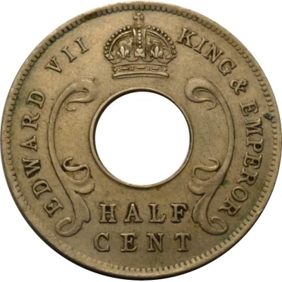 ½ Cent - Edward VII front