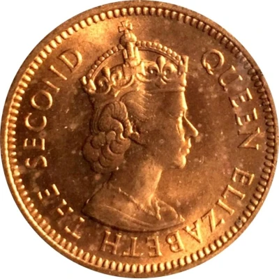 ½ Cent - Elizabeth II 1st portrait front