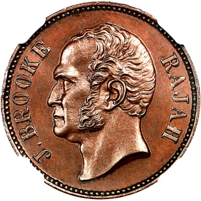 ½ Cent - James Brooke Rajah front