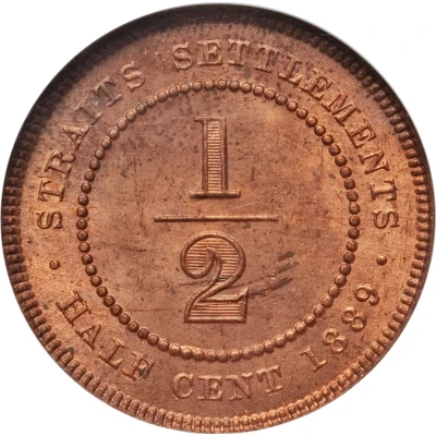 ½ Cent - Victoria back