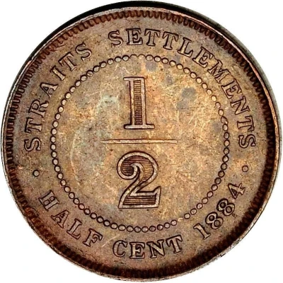 ½ Cent - Victoria back