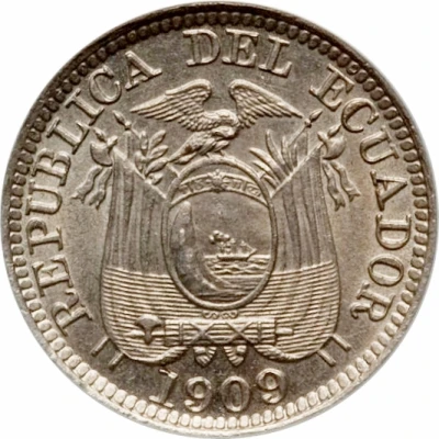 ½ Centavo front