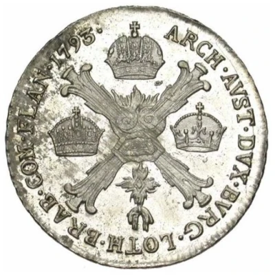 ¼ Couronne / Kronenthaler - Francis II back