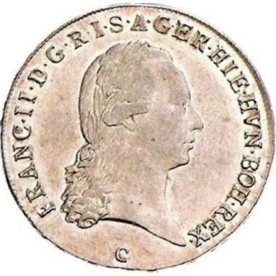 ½ Couronne / Kronenthaler - Francis II front