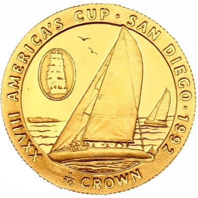 ⅒ Crown - Elizabeth II America's Cup - San Diego back