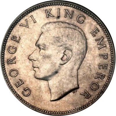 ½ Crown - George VI 1st type front