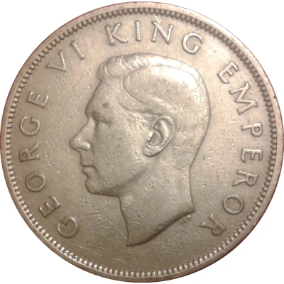 ½ Crown - George VI 2nd type front