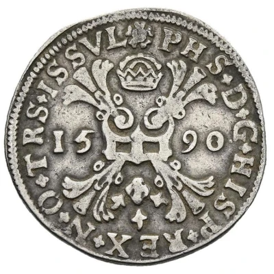 ½ Daalder "½ Bourgondische Kruisrijksdaalder" - Philip II front