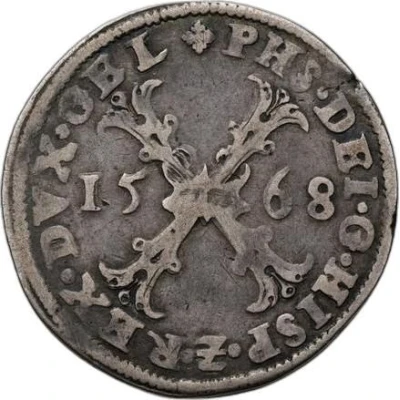 ½ Daalder "½ Burgundian kruisrijksdaalder" - Philip II front