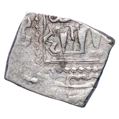 ½ Dirham Crusader imitation in the name of al-Salih Isma'il and Caliph al-Mustansir, Dimashq ND front