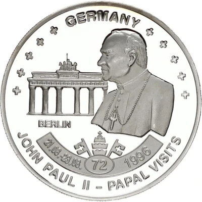 ½ Dollar - Elizabeth II Pope John Paul II in Berlin back