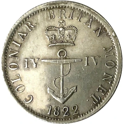 ¼ Dollar - George IV back