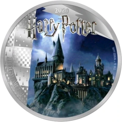 ½ Dollar Harry Potter - Hogwarts Castle back