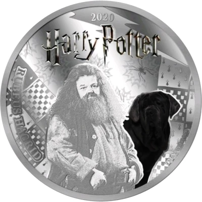 ½ Dollar Harry Potter - Rubeus Hagrid and Fang back