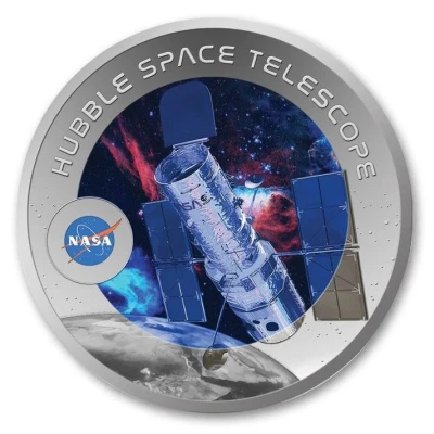 ½ Dollar Hubble Telescope back