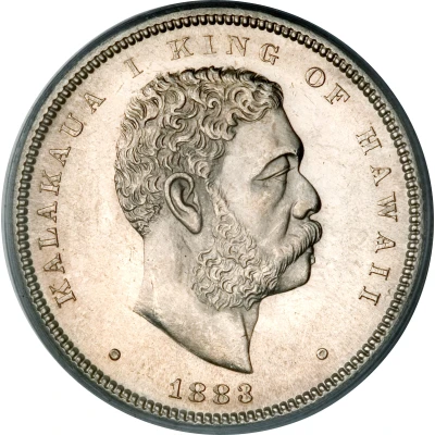 ½ Dollar - Kalākaua I front