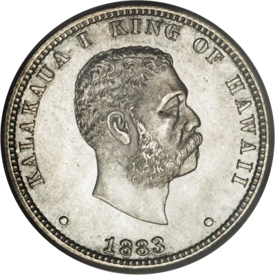 ¼ Dollar - Kalākaua I front