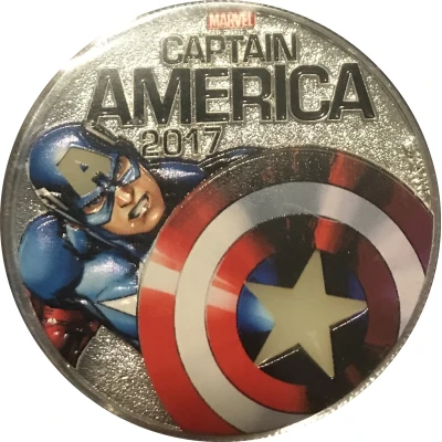 ½ Dollar Light-up Captain America back