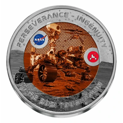 ½ Dollar Mars 2021 Touchdown back