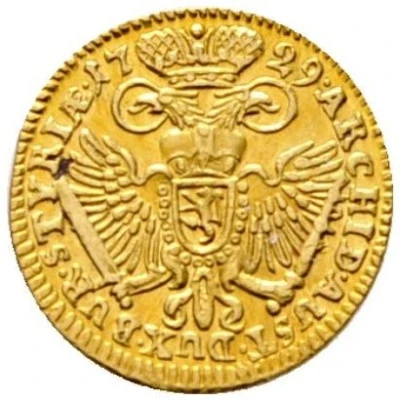 ¼ Ducat - Charles VI Graz back