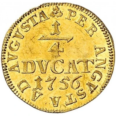 ¼ Ducat - Christian Louis II back