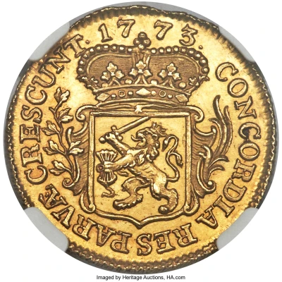 ⅛ Ducat Gold, struck to 1 gold ducat weight back