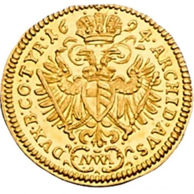 ¼ Ducat - Leopold I Vienna back