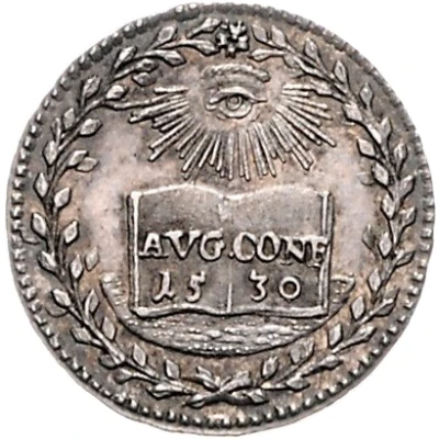 ½ Ducat Silver pattern strike; Augsburg Confession back