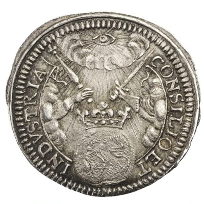 ½ Ducat Silver pattern strike; Coronation back