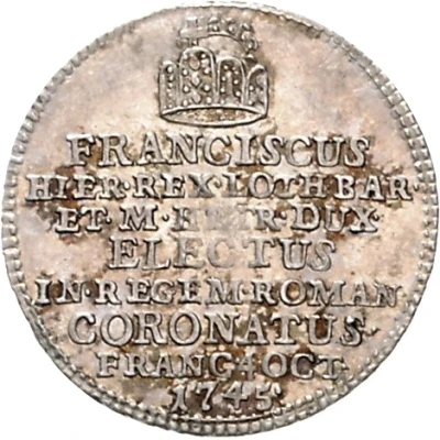 ¾ Ducat Silver pattern strike; Coronation front