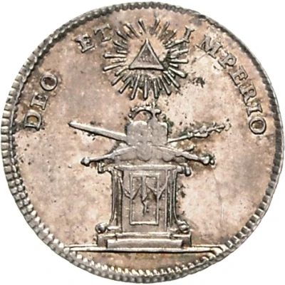 ¾ Ducat Silver pattern strike; Coronation back