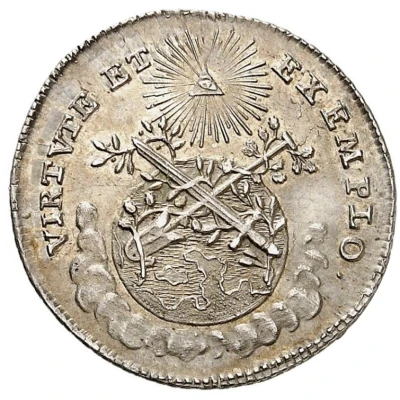 ¾ Ducat Silver pattern strike; Coronation back