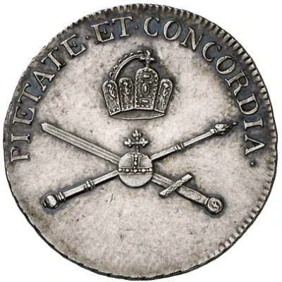 ¾ Ducat Silver pattern strike; Coronation back