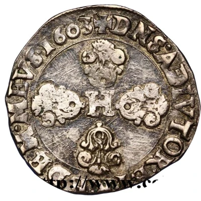 ½ Franc - Henry II back