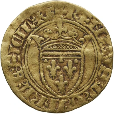 ½ Gold Ecu - Rene of Anjou ND front