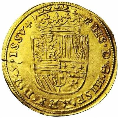 ½ Gold Real - Philip II Third type, bust right ND back