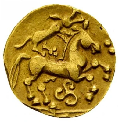 ¼ Gold Stater with Triskeles 150 BC - 100 BC back