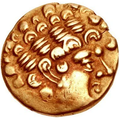 ¼ Gold Stater with anthropomorphic horse and winged figure 100 BC - 50 BC front