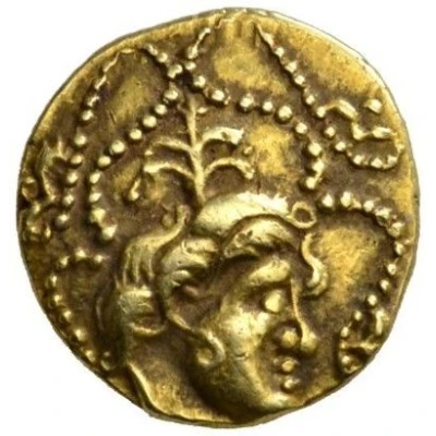 ¼ Gold Stater with plant on head Class V 200 BC - 100 BC front