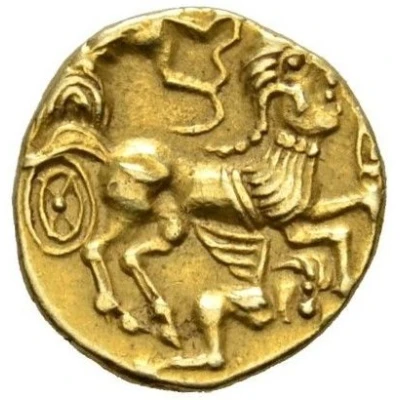 ¼ Gold Stater with plant on head Class V 200 BC - 100 BC back