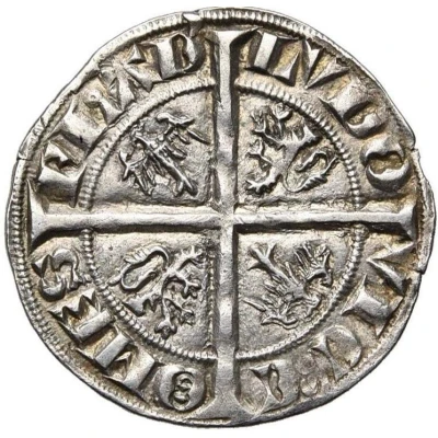 ½ Groat - Louis I of Nevers Aalst ND back